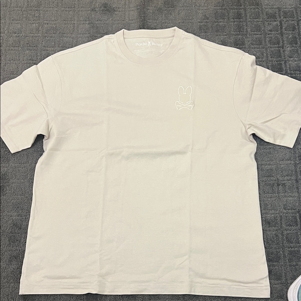 Psycho Bunny Light Beige Short Sleeve Logo Tee
